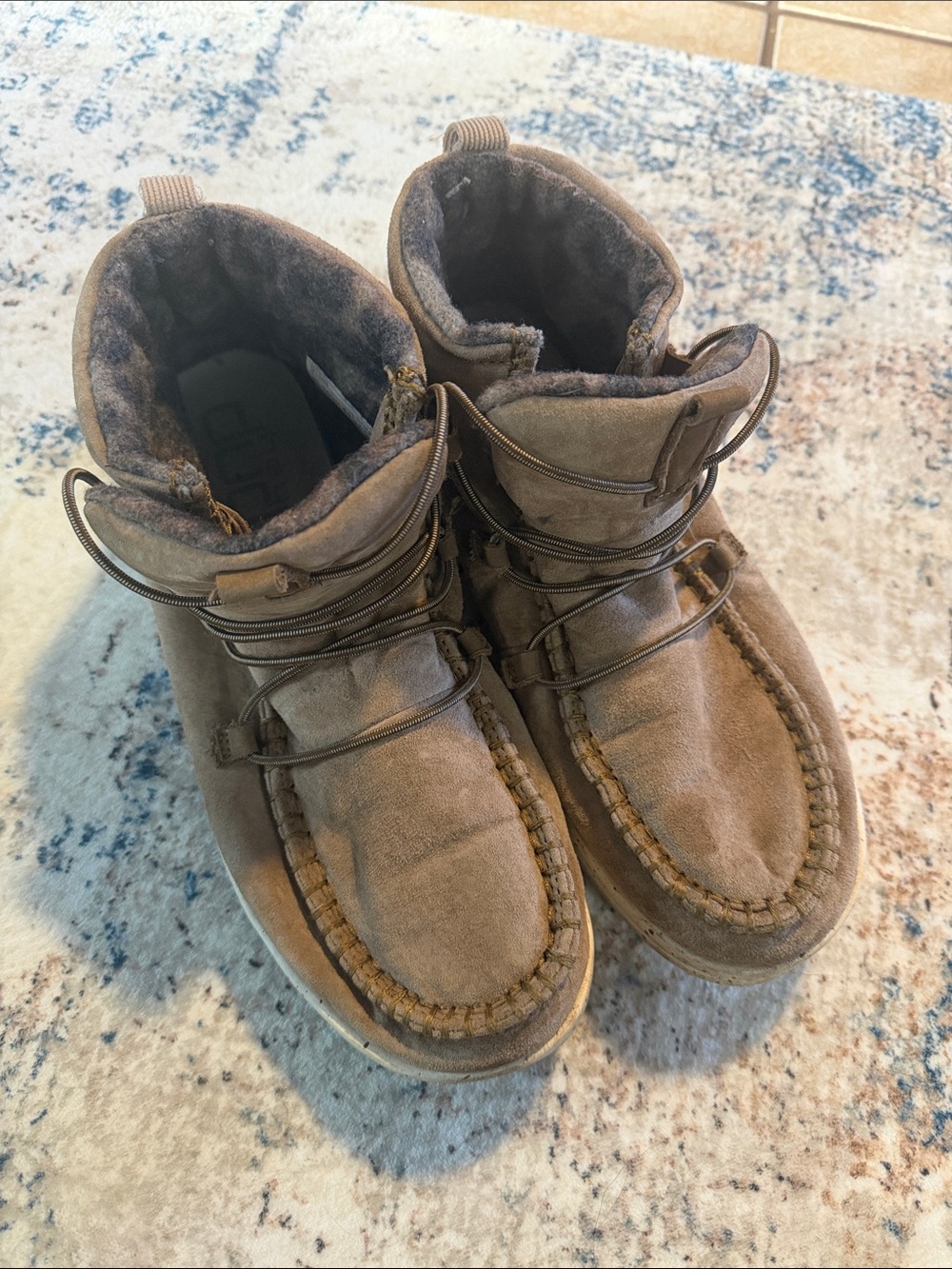 Hey dude Brown Suede Moccasin Boot - Cozy Lined Casual Shoe